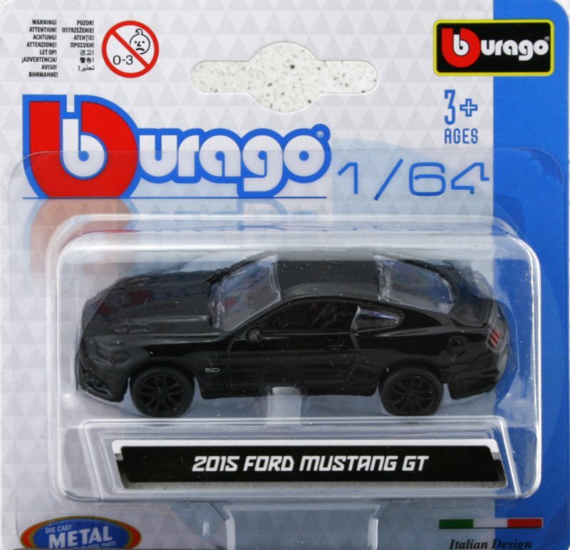 FORD Mustang GT - 2015 - black - Bburago 1:64