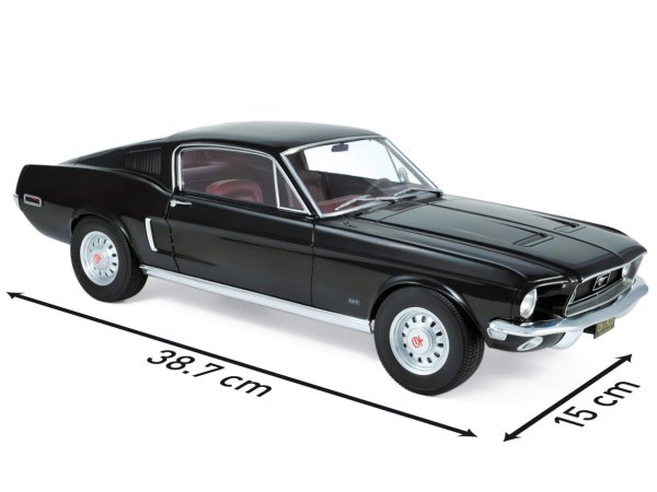 FORD Mustang Fastback - 1968 - black - Norev 1:12