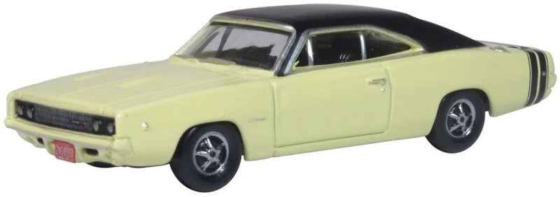 DODGE Charger - 1968 - yellow / black - Oxford 1:87