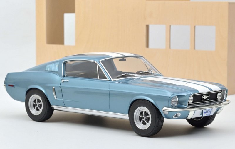 FORD Mustang Fastback - Limited 100 pc - 1968 - bluemetallic - Norev 1:12