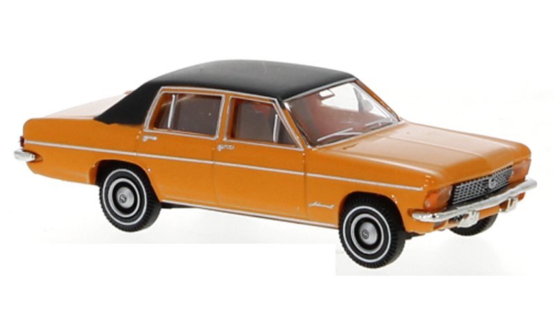 OPEL Admiral B - 1969 - orange / black - Brekina 1:87