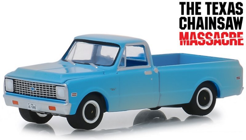 CHEVROLET C-10 - Chainsaw Massacre - 1971 - blue / dirty - Greenlight 1:64