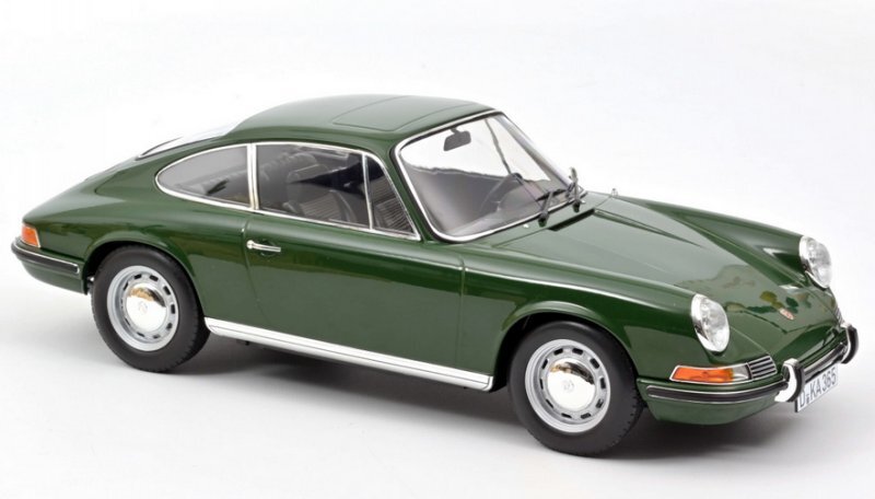 PORSCHE 911 T - exclusive 500 pc - 1968 - darkgreen - Norev 1:12