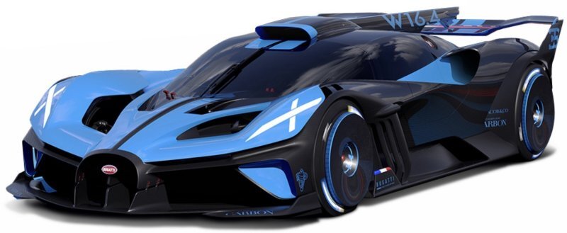 BUGATTI Bolide - blue / black - Bburago 1:18