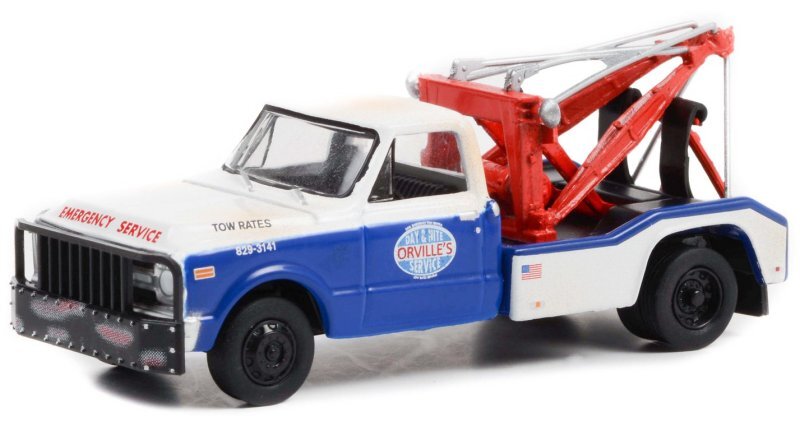 CHEVROLET C-30 Dually Wrecker - 1969 - blue / white - Greenlight 1:64