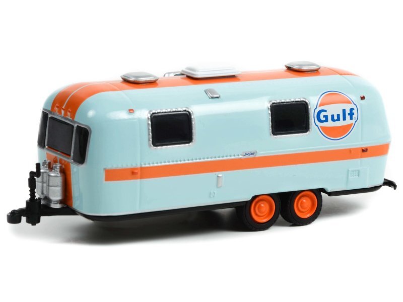 AIRSTREAM Land Yacht Safari - double Axe - 1971 - GULF OIL - Greenlight 1:64