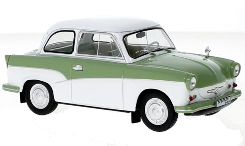 TRABANT P 50 - white / green - WhiteBox 1:24