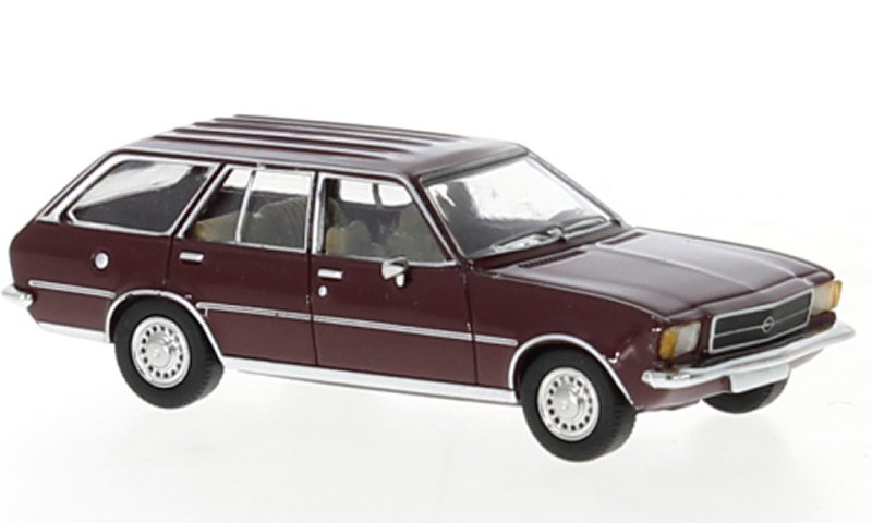 OPEL Rekord D Caravan - 1972 - wine red - PCX87 1:87