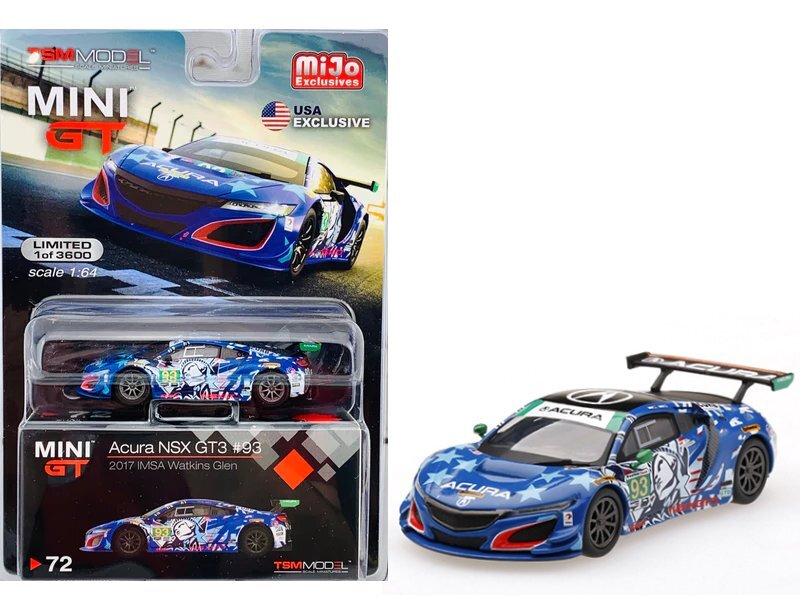 ACURA / HONDA NSX GT3 - #93 Statue of Liberty - 2017 - IMSA - Mini GT 1:64