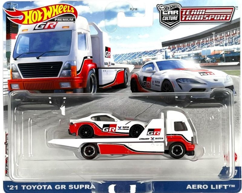 AERO LIFT + Toyota GR Supra 2021 - white / red - Hot Wheels 1:64