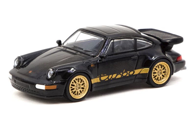 PORSCHE 911 Turbo - black - Tarmac / Schuco 1:64