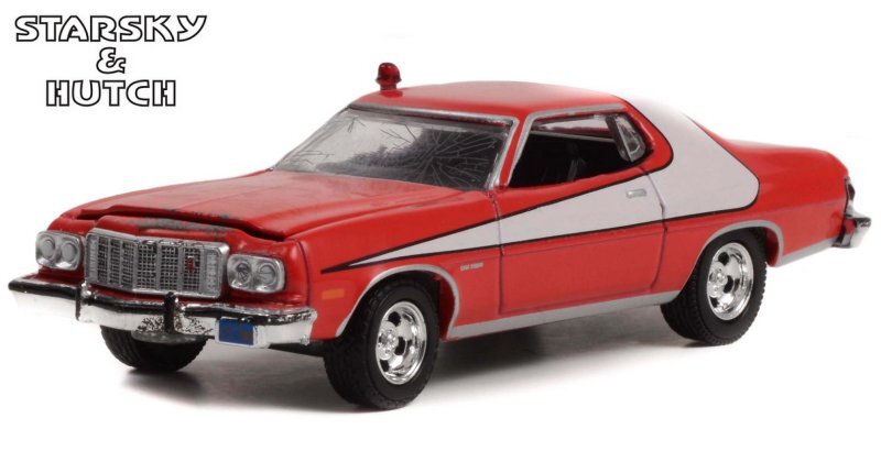 FORD Gran Torino - Crashed Version - 1976 - Starsky & Hutch - Greenlight 1:64