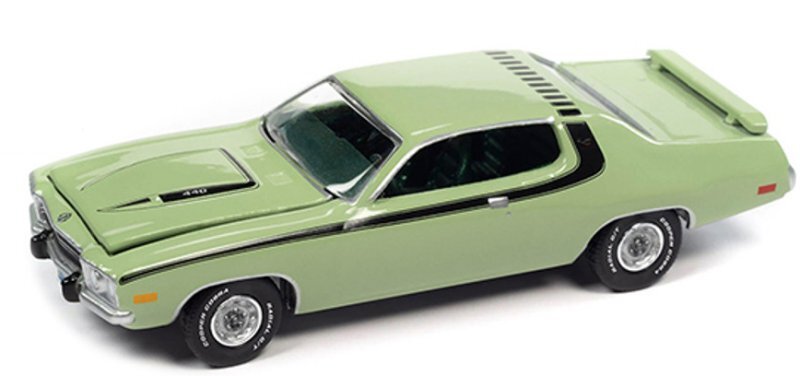 PLYMOUTH Road Runner - 1973 - mist green - Auto World 1:64