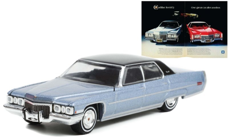 CADILLAC Sedan DeVille - 1972 - bluemetallic - Greenlight 1:64