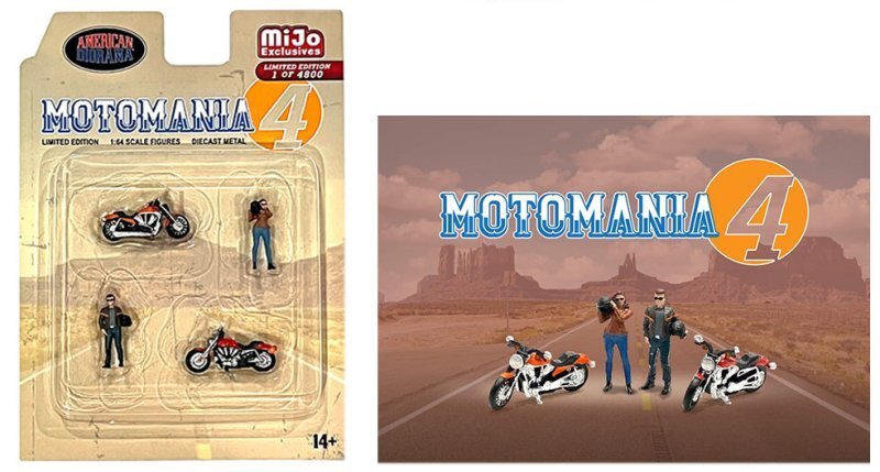 Motomania 4 Figure Set of 4 pieces - limited - American Diorama 1:64