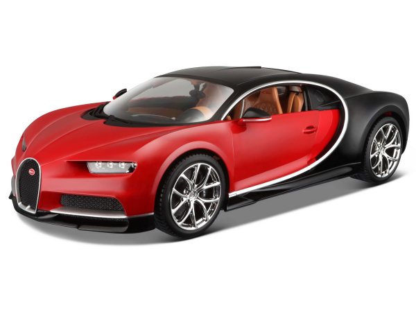 BUGATTI Chiron - red / black - Bburago 1:18