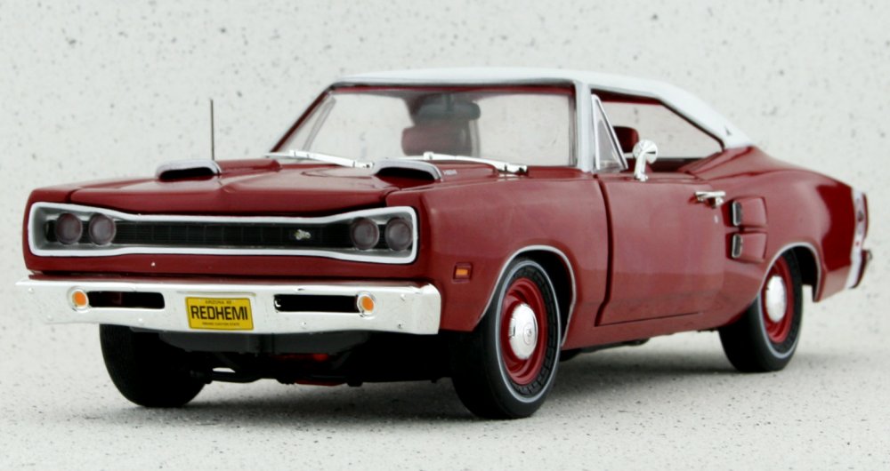 DODGE Coronet Super Bee - 1969 - red / white - Auto World 1:18