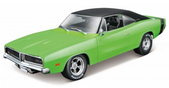 DODGE Charger R/T - 1969 - green / black - Maisto 1:18