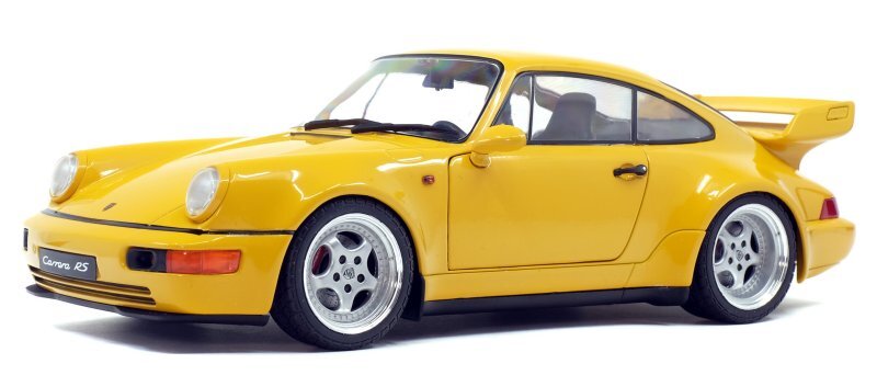 PORSCHE 911 (964) Carrera 3.8 RS - 1990 - yellow - SOLIDO 1:18