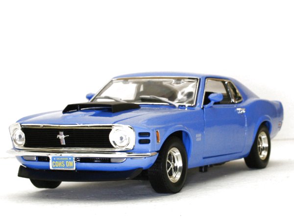 FORD Mustang Boss 429 - 1970 - blue - MotorMax 1:18