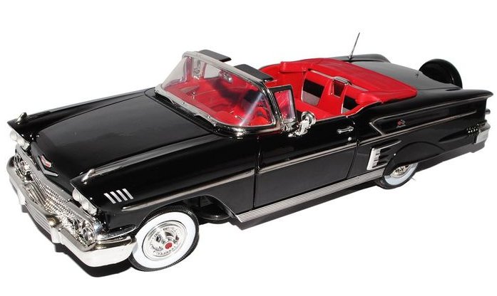 CHEVROLET Impala - 1958 - black - MotorMax 1:18