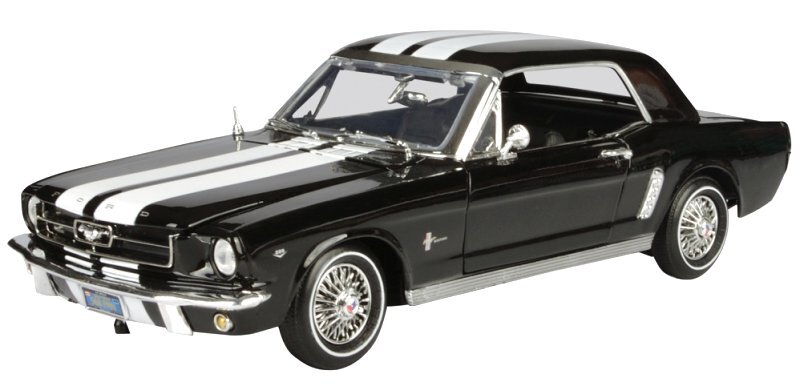 FORD Mustang - 1964 1/2 - black / white - MotorMax 1:18