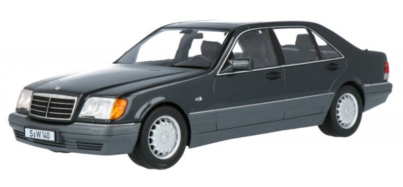 MB Mercedes Benz S 500 / W140 - 1994 - black / grey - iScale 1:18