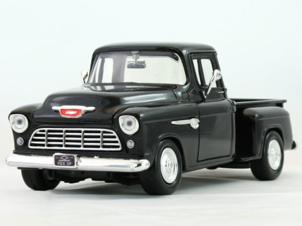 CHEVROLET 5100 Stepside - 1955 - black - MotorMax 1:24
