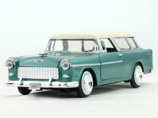 CHEVROLET Bel Air Nomad - 1955 - greenmetallic - MotorMax 1:24