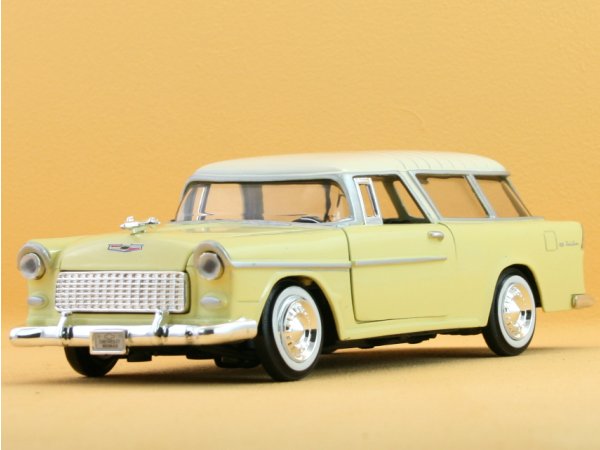 CHEVROLET Bel Air Nomad - 1955 - lightyellow - MotorMax 1:24