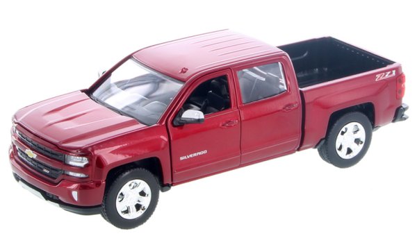 CHEVROLET Silverado 1500 Z71 - 2017 - redmetallic - MotorMax 1:24