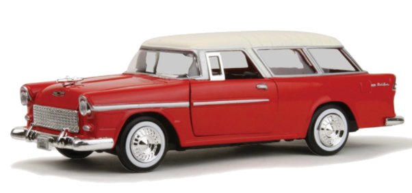 CHEVROLET Bel Air Nomad - 1955 - red / cream - MotorMax 1:24
