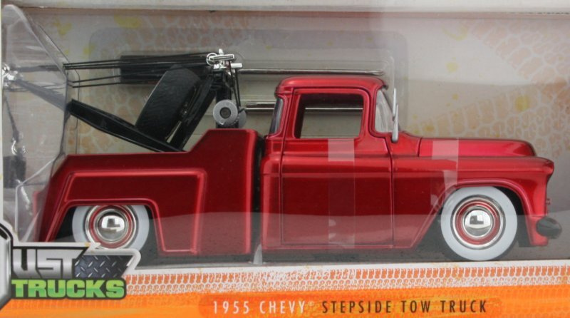 CHEVROLET Stepside Tow Truck - 1955 - redmetallic - JADA 1:24