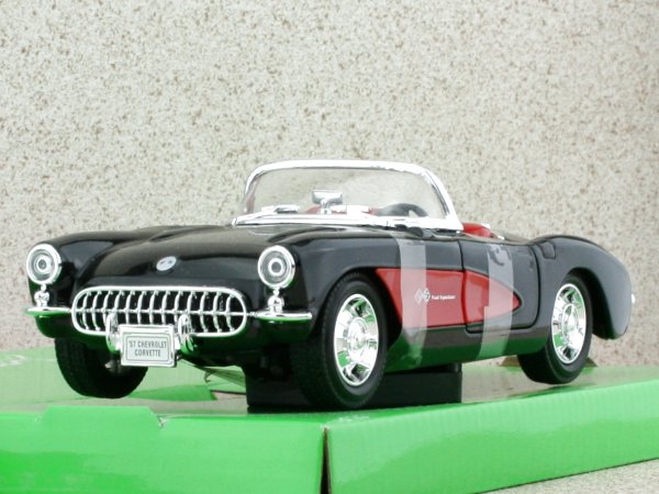 CHEVROLET Corvette - 1957 - black - WELLY 1:24