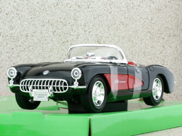 CHEVROLET Corvette - 1957 - black - WELLY 1:24