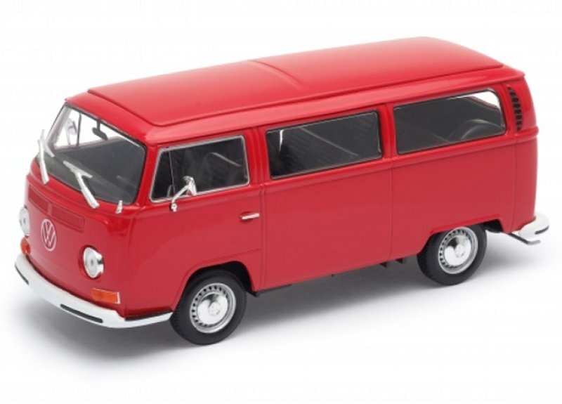VW Volkswagen Bus T2 - 1972 - red - WELLY 1:24