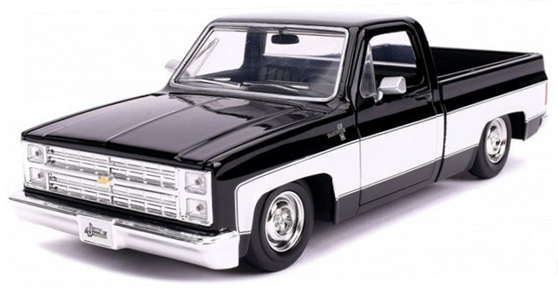 CHEVROLET C-10 Pick up - 1985 - black / white - JADA 1:24