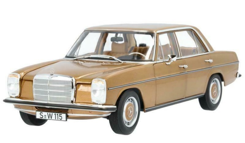 MB Mercedes Benz 200 / W115 - 1968 - 1973 - Bycanze gold - Norev 1:18