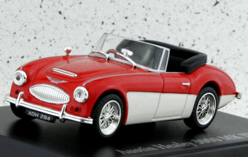 AUSTIN Healey 3000 MkIII - red / white - Atlas 1:43
