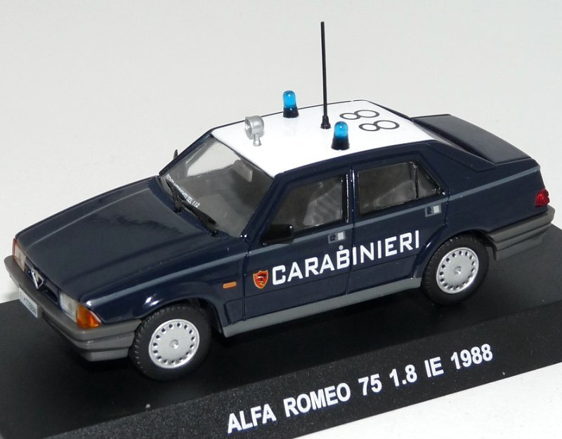 ALFA ROMEO 75 1.8 IE - 1988 - Carabinieri - Atlas 1:43