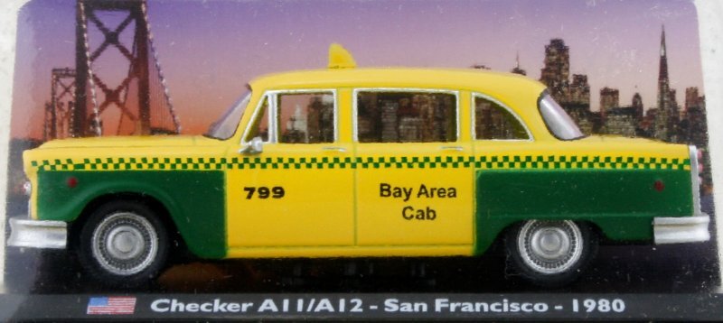 CHECKER A11 / A12 - 1980 - Taxi Cab San Francisco - Atlas 1:43