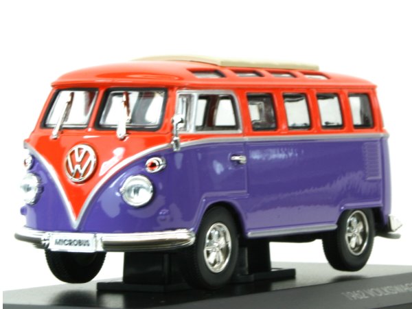 VW Volkswagen Microbus T1 - 1962 - purple / orange - YATMING 1:43