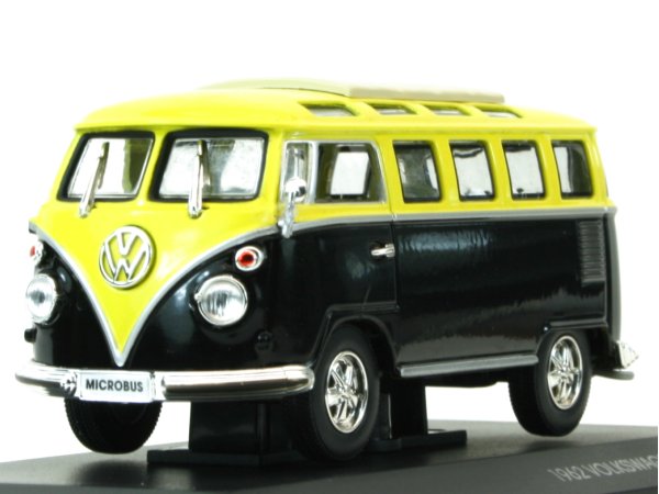 VW Volkswagen Microbus T1 - 1962 - black / yellow - YATMING 1:43