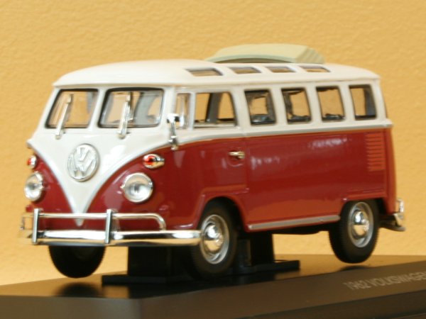 VW Volkswagen Microbus T1 - 1962 - redbrown / white - YATMING 1:43