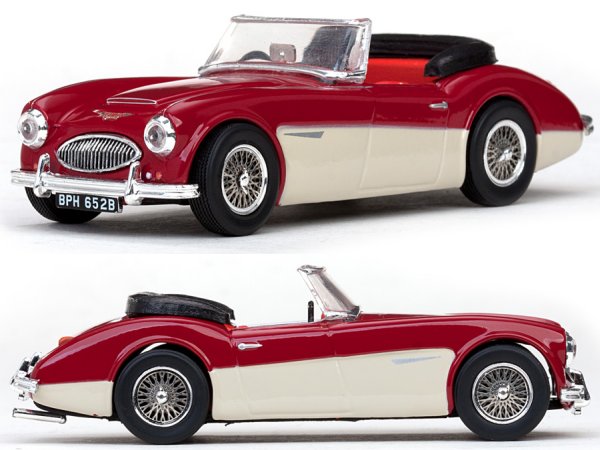 AUSTIN Healey 3000 - Tartan red / ivory - Vitesse 1:43