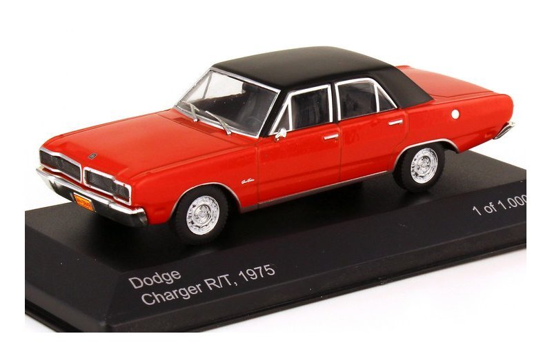 DODGE Charger R/T - 1975 - red / black - Whitebox 1:43