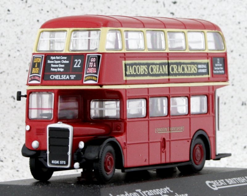 LONDON TRANSPORT RTW Double Decker - red - Atlas 1:76