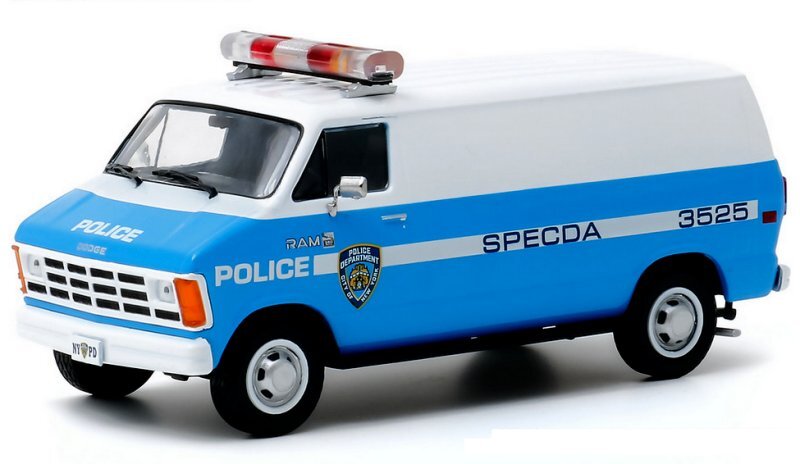 DODGE Ram B250 Van - 1987 - NYPD - Greenlight 1:43