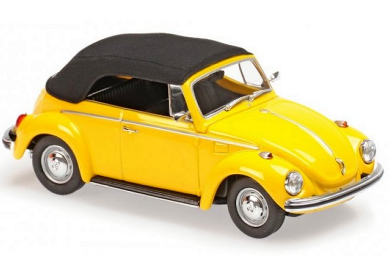 VW Volkswagen Käfer / Beetle 1302 Cabrio - 1970 - yellow - Maxichamps 1:43