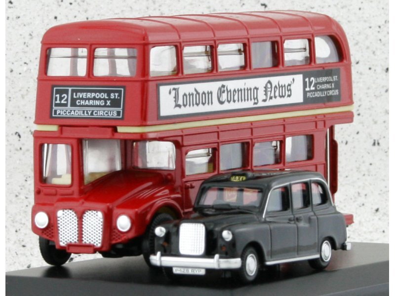 Set with AUSTIN London Taxi & AEC Routemaste London Bus - Oxford 1:76